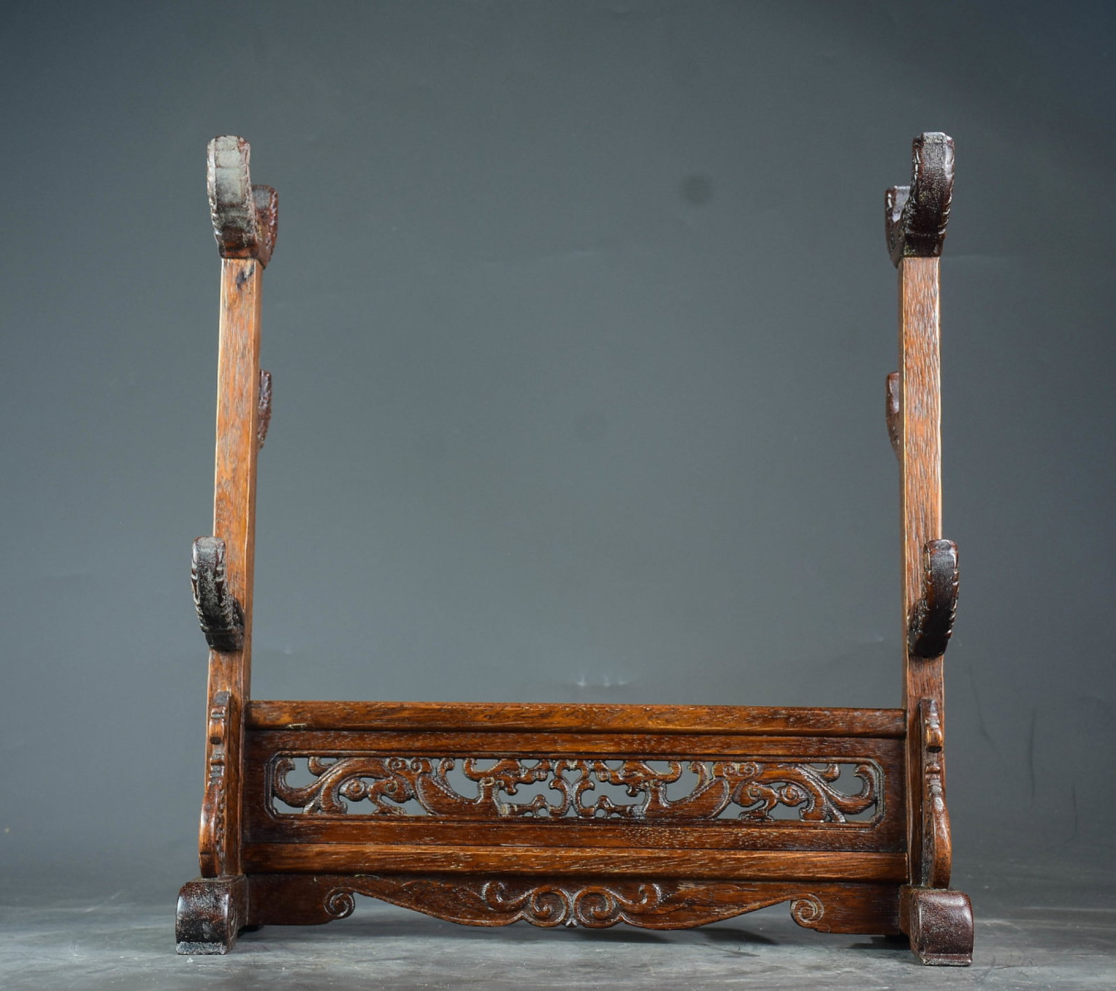 A Huge Huanghuali wood Carve Dragon Pattern Weapon Rack (1 of 9)