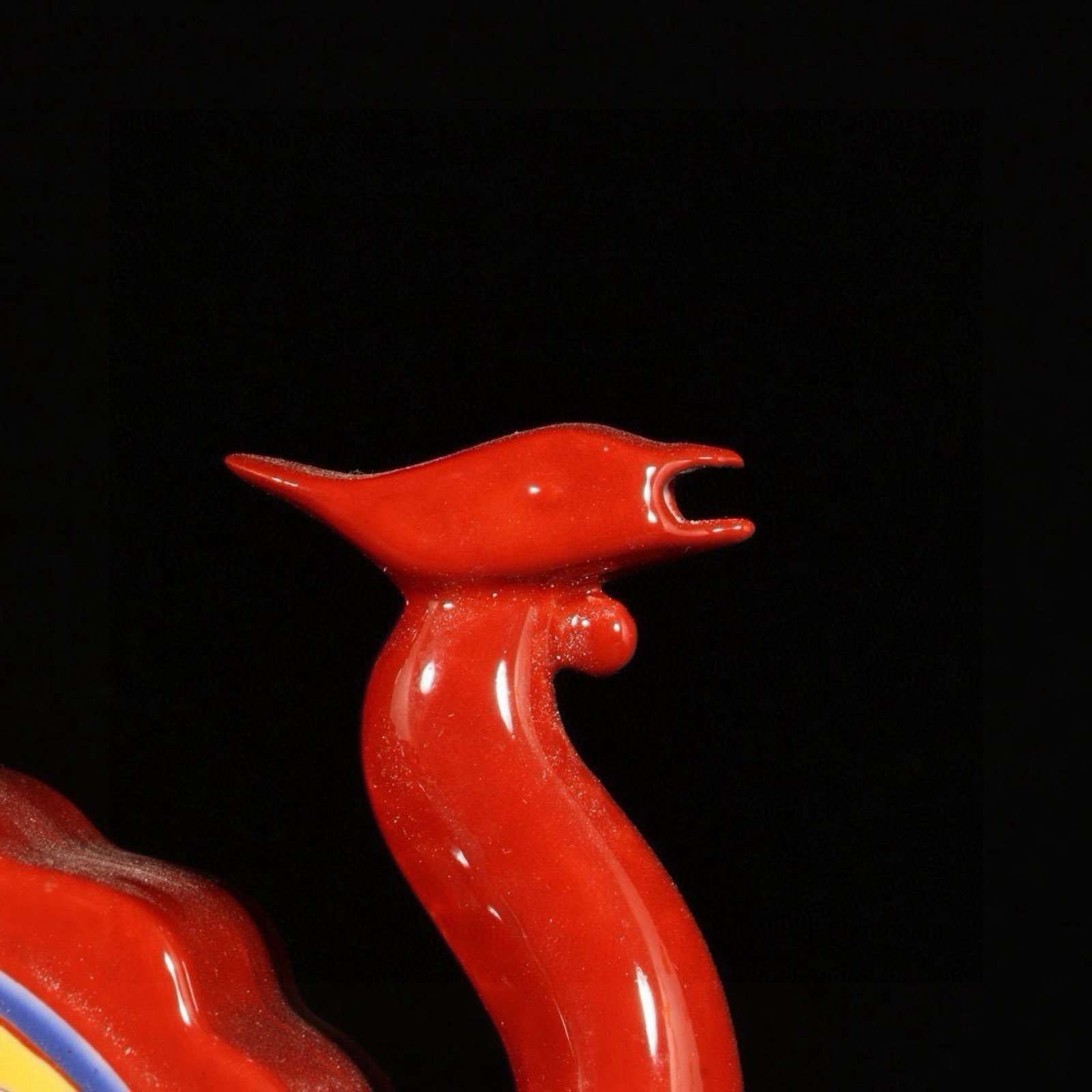 An Exquisite Red Glazed Enamel Flower Pattern Teapot - 6