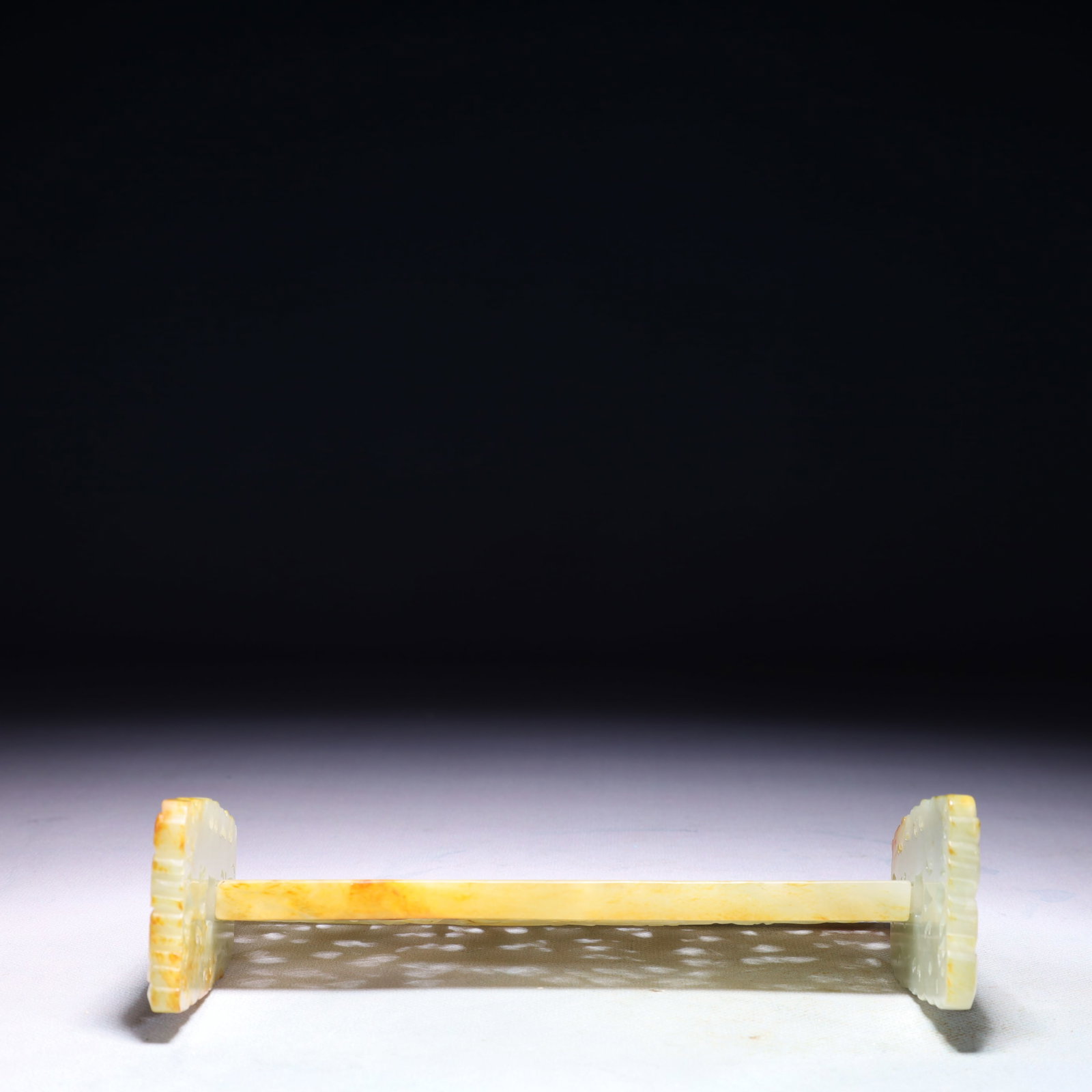 An Exquisite White Jade Auspicious Cloud and Crane Pattern Table Screen - 7