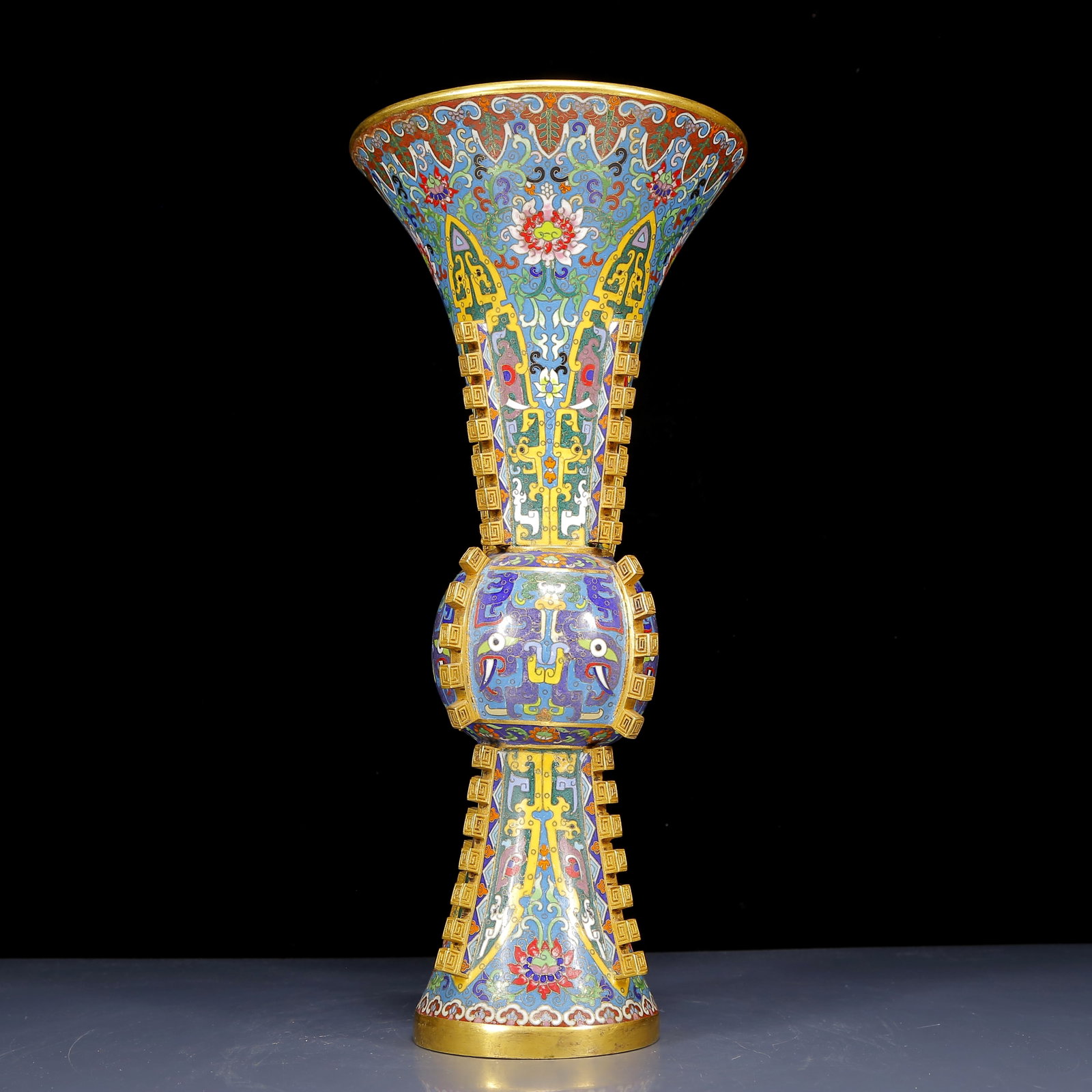 A Huge Cloisonne Beast-Face Pattern Vase - 8