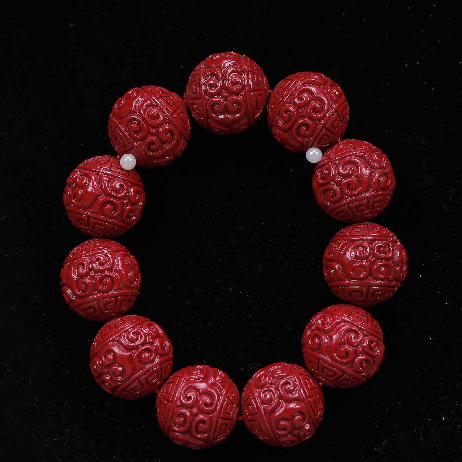 An Exquisite Cinnabar Bracelets - 3