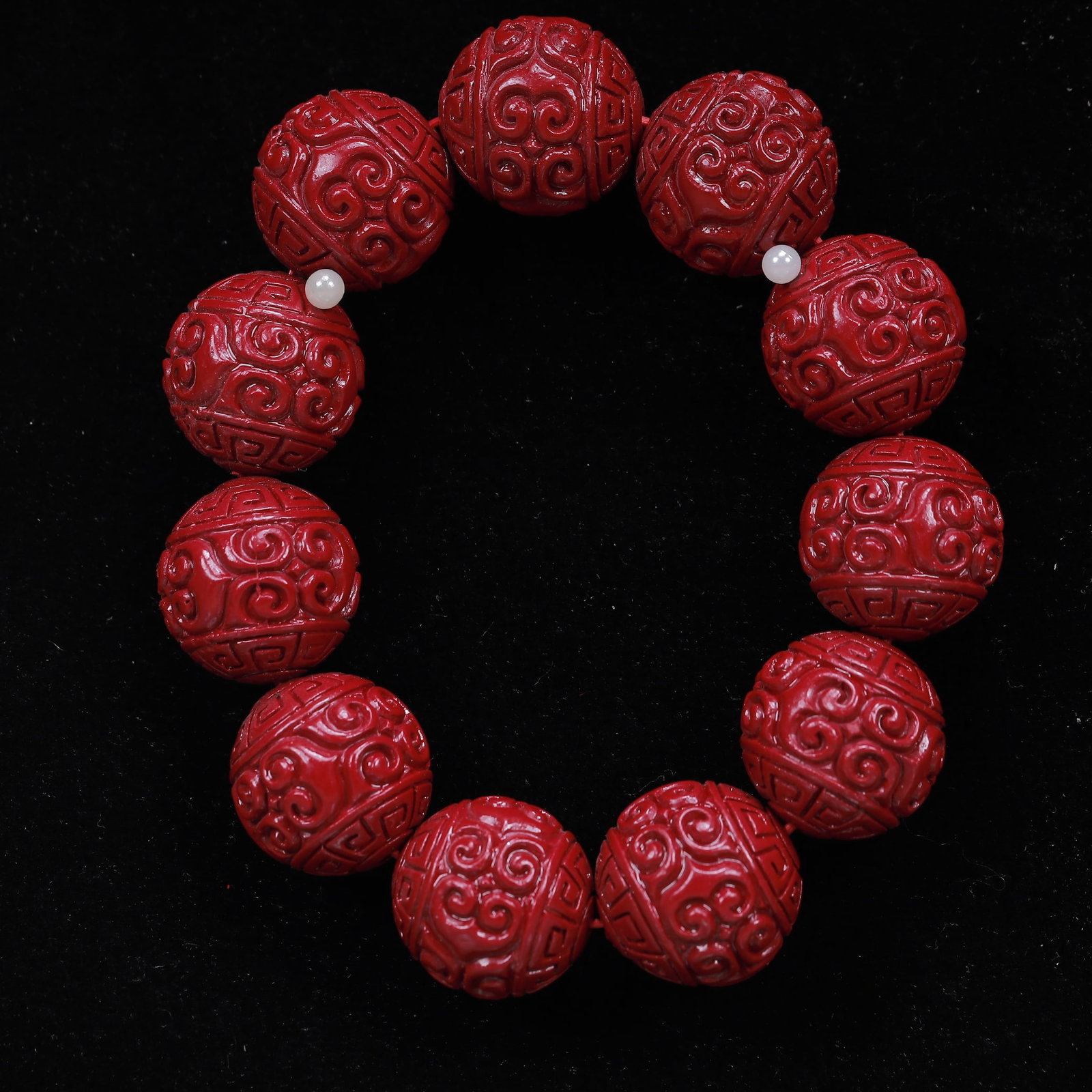 An Exquisite Cinnabar Bracelets - 4
