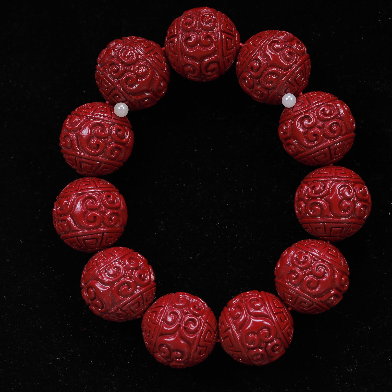 An Exquisite Cinnabar Bracelets - 5