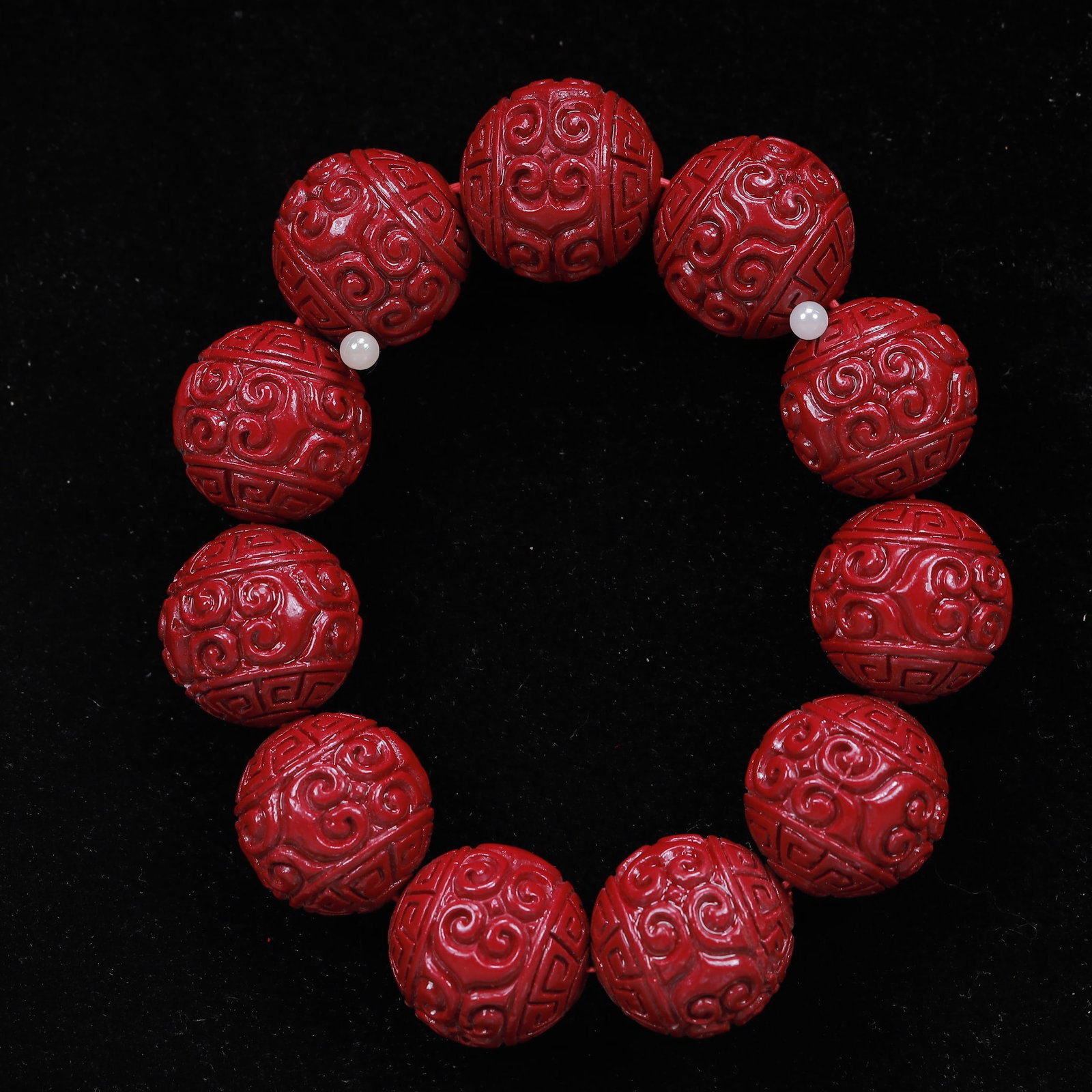 An Exquisite Cinnabar Bracelets - 6