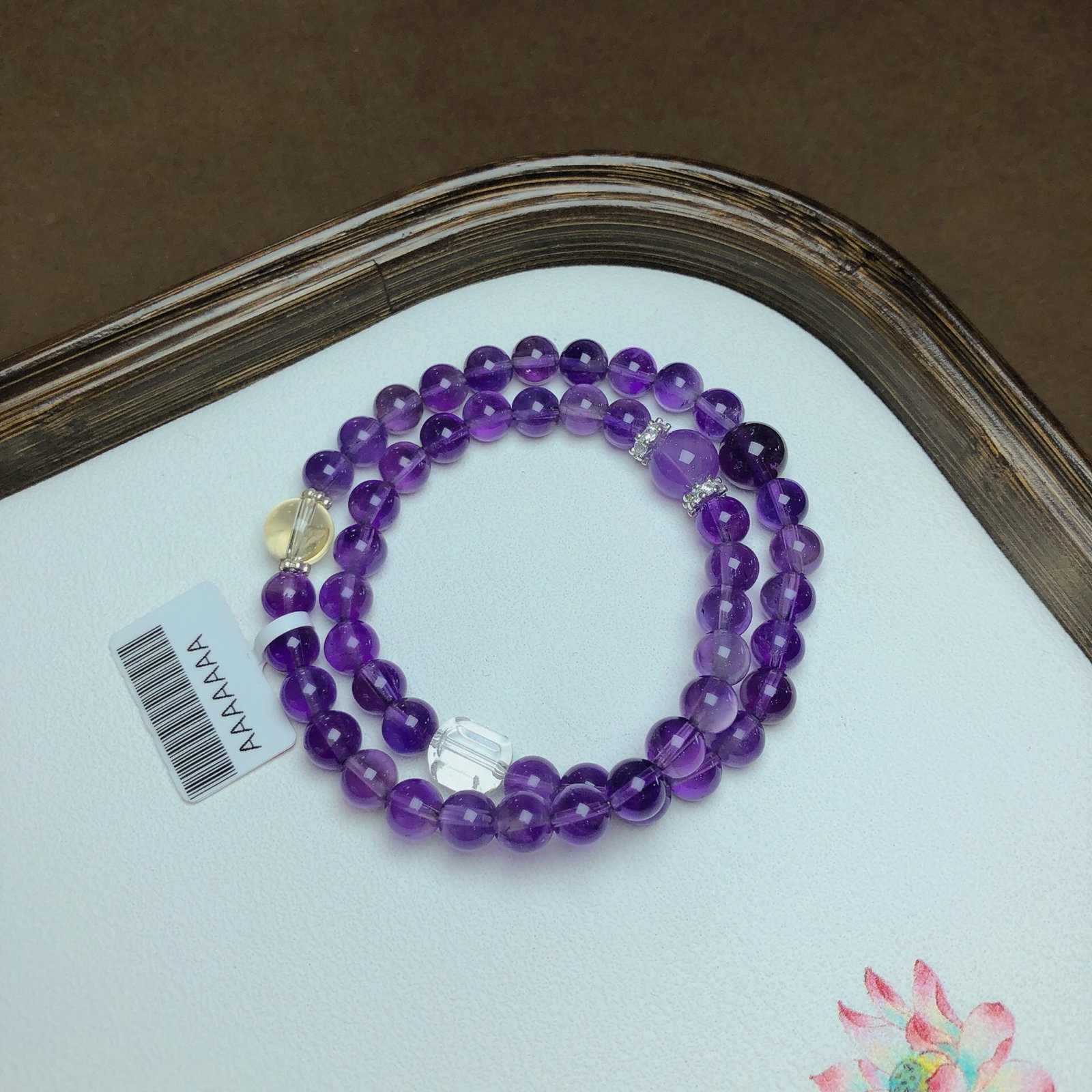 An Exquisite Crystal Bracelet: An Exquisite Crystal Bracelet,Size:0.3in,0.4in,Weight:25.4g 水晶手串
