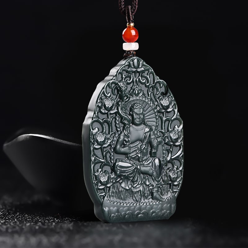 An Exquisite Cyan jade Statue of Bodhisattva Pendant: An Exquisite Cyan jade Statue of Bodhisattva Pendant,Size:1.7inx2.5inx0.3in 青玉菩萨像挂件