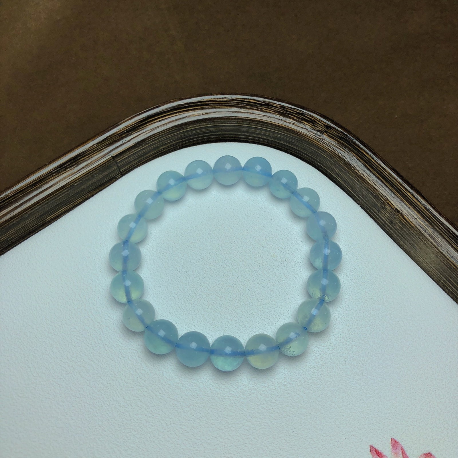 An Exquisite Aquamarine Bracelet: An Exquisite Aquamarine Bracelet,Size:0.4in,Weight:20.9g 海蓝宝手串
