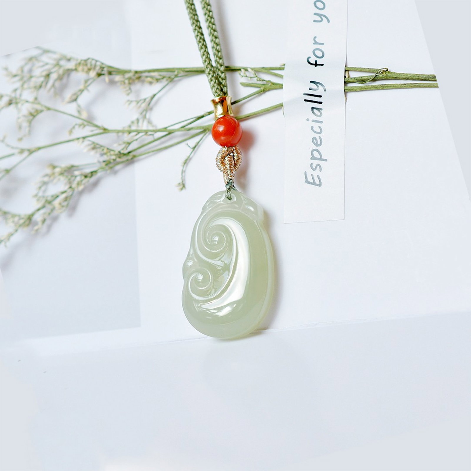 An Exquisite White Jade Pendant: An Exquisite White Jade Pendant,Size:0.9inx1.5in 白玉挂件