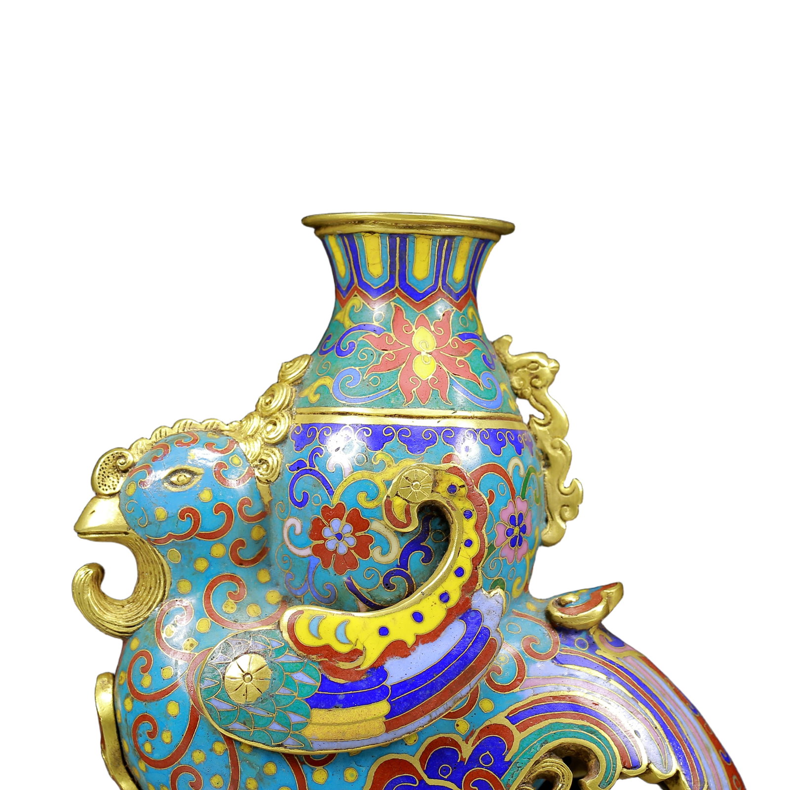 An Exquisite Cloisonne Phoenix Pattern Vase - 2