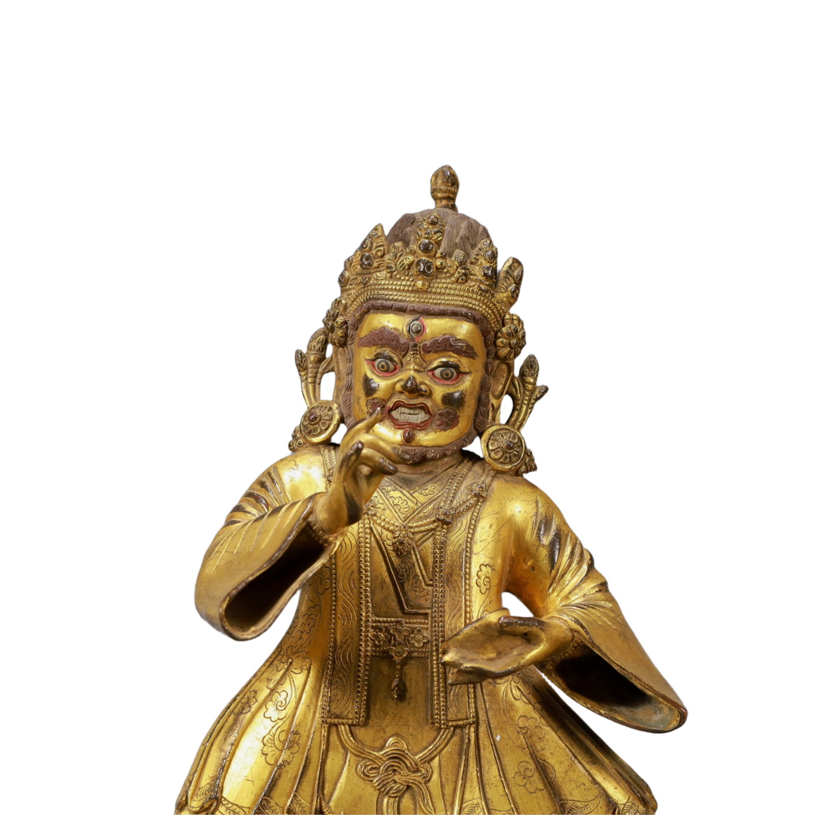 A Solemn Gilt Bronze Statue of Mammon - 2