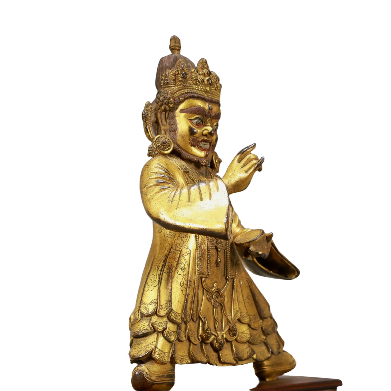 A Solemn Gilt Bronze Statue of Mammon - 7