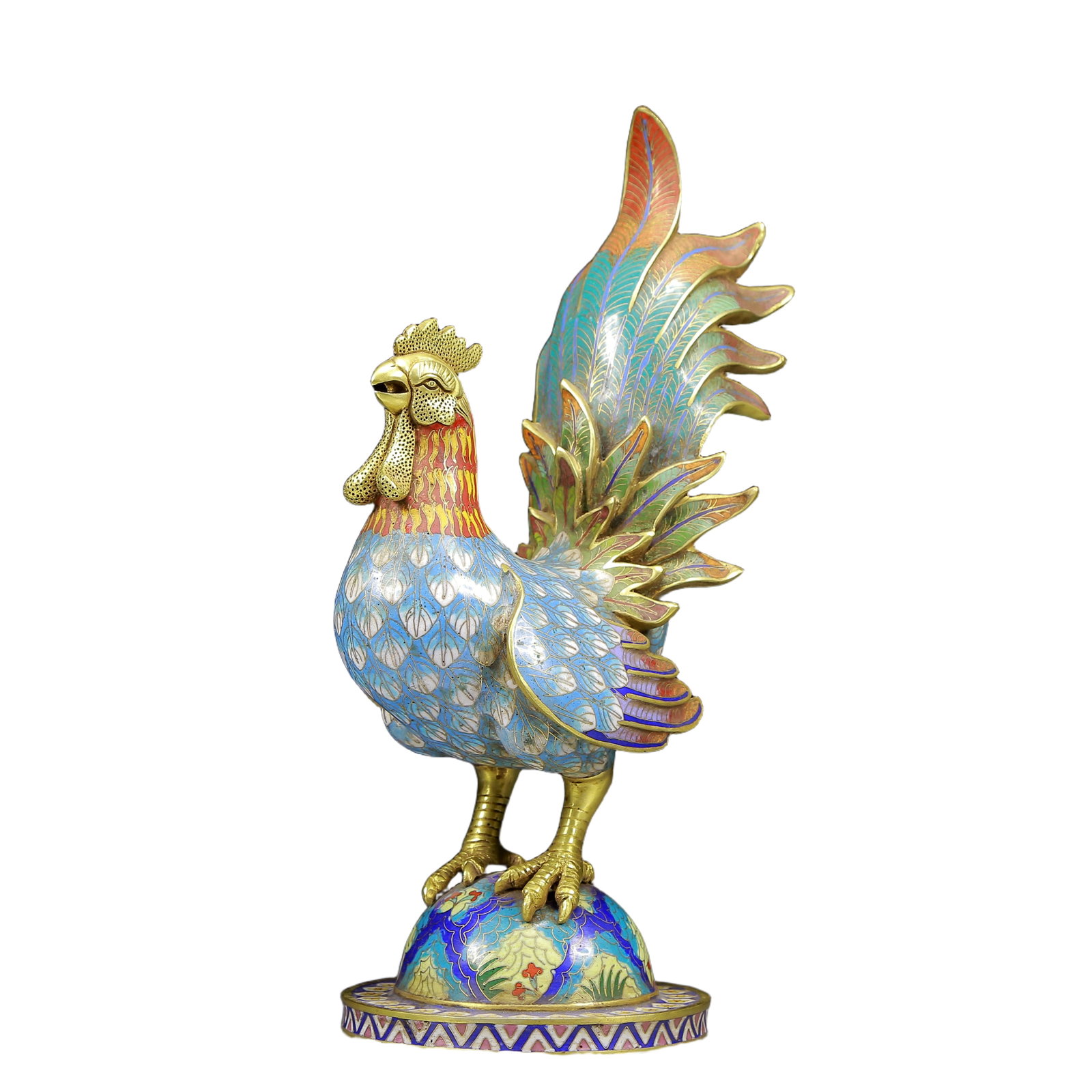 A Rare Cloisonne Chook Ornament - 7