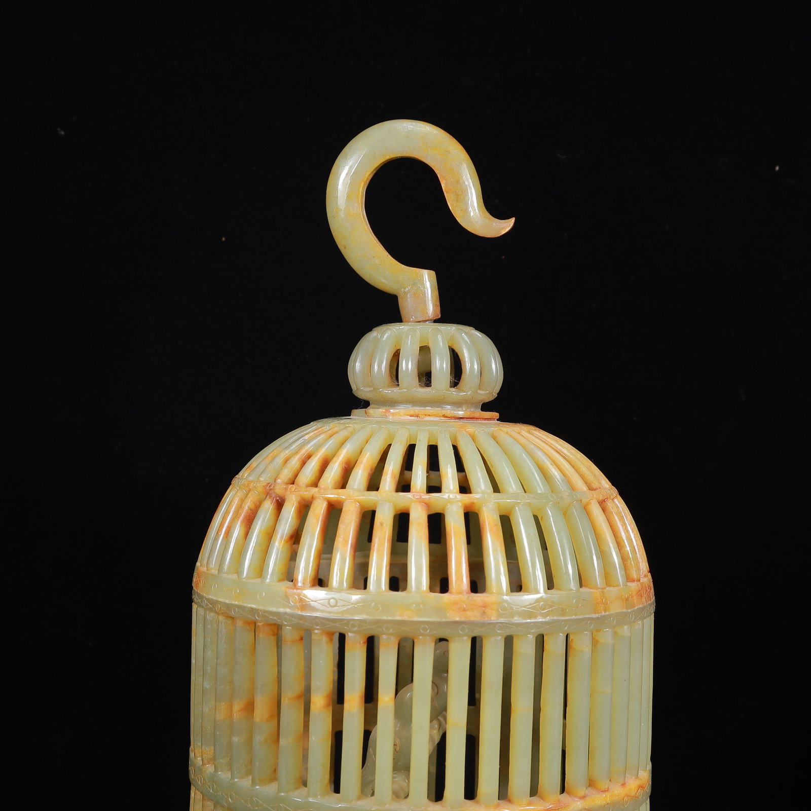 An Exquisite White Jade Birdcage - 2