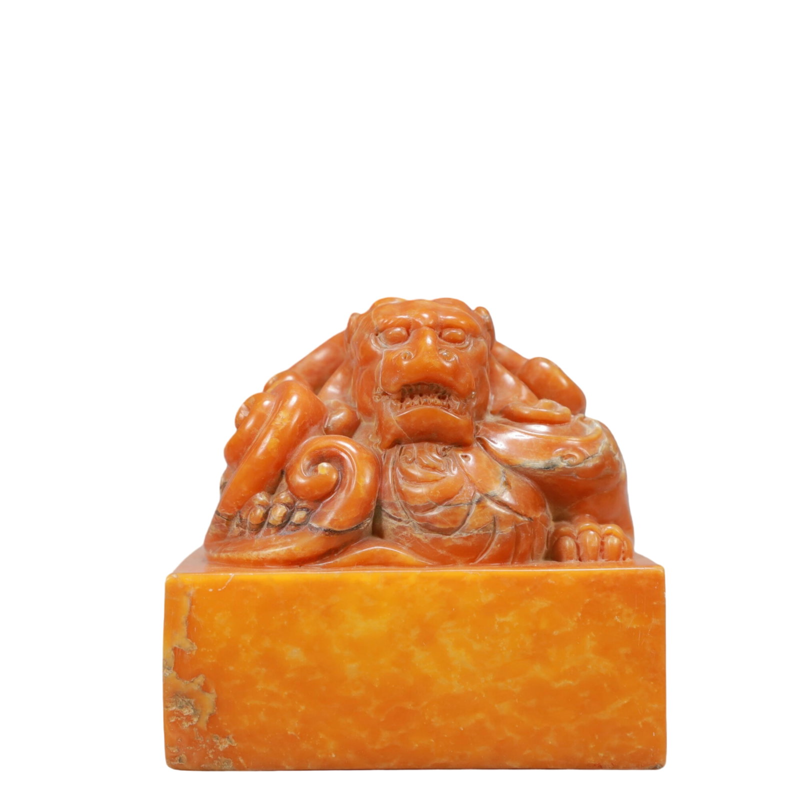 An Exquisite Shoushan Stone Dragon Pattern Seal (1 of 7)