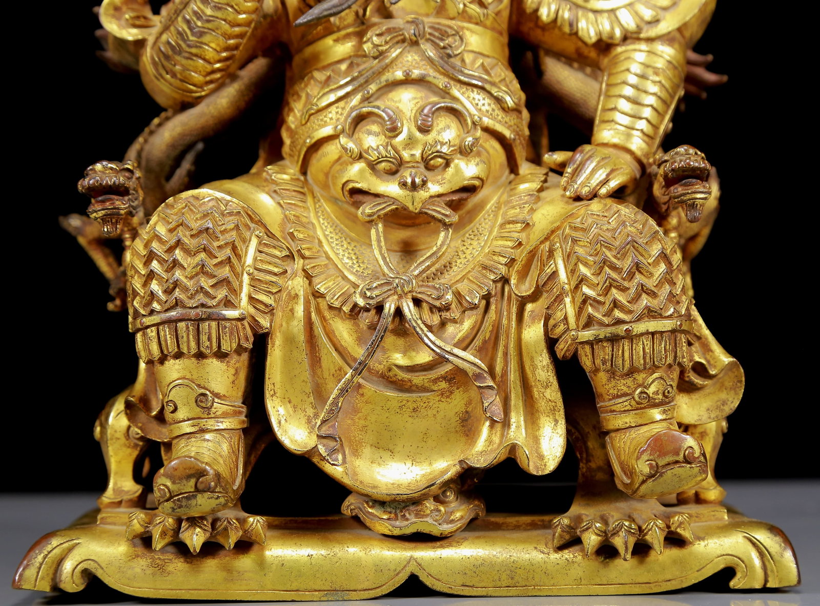 A Solemn Gilt Bronze Statue of Mammon - 3