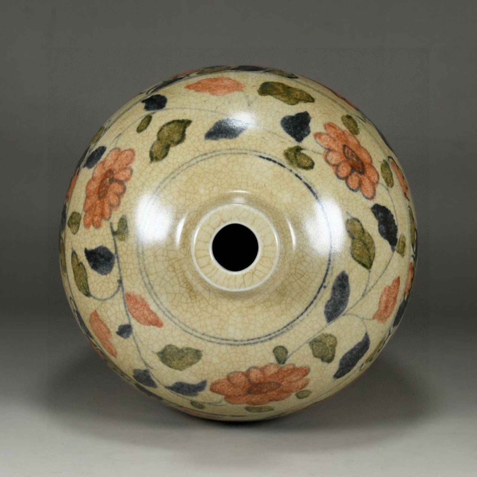 A Rare Biscuit Sika Deer Pattern Vase - 7