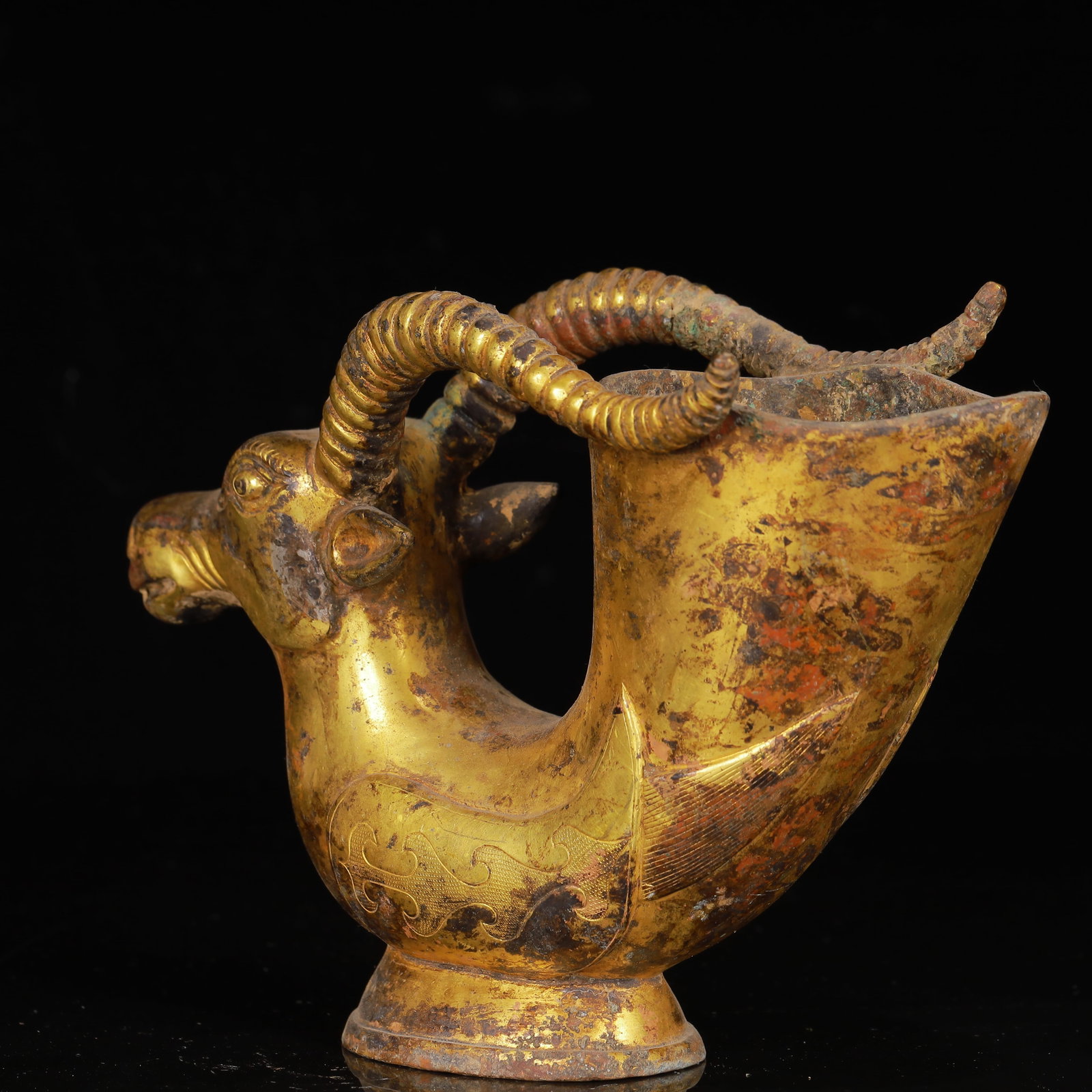 An Exquisite Gilt Bronze Sheep Cup - 10