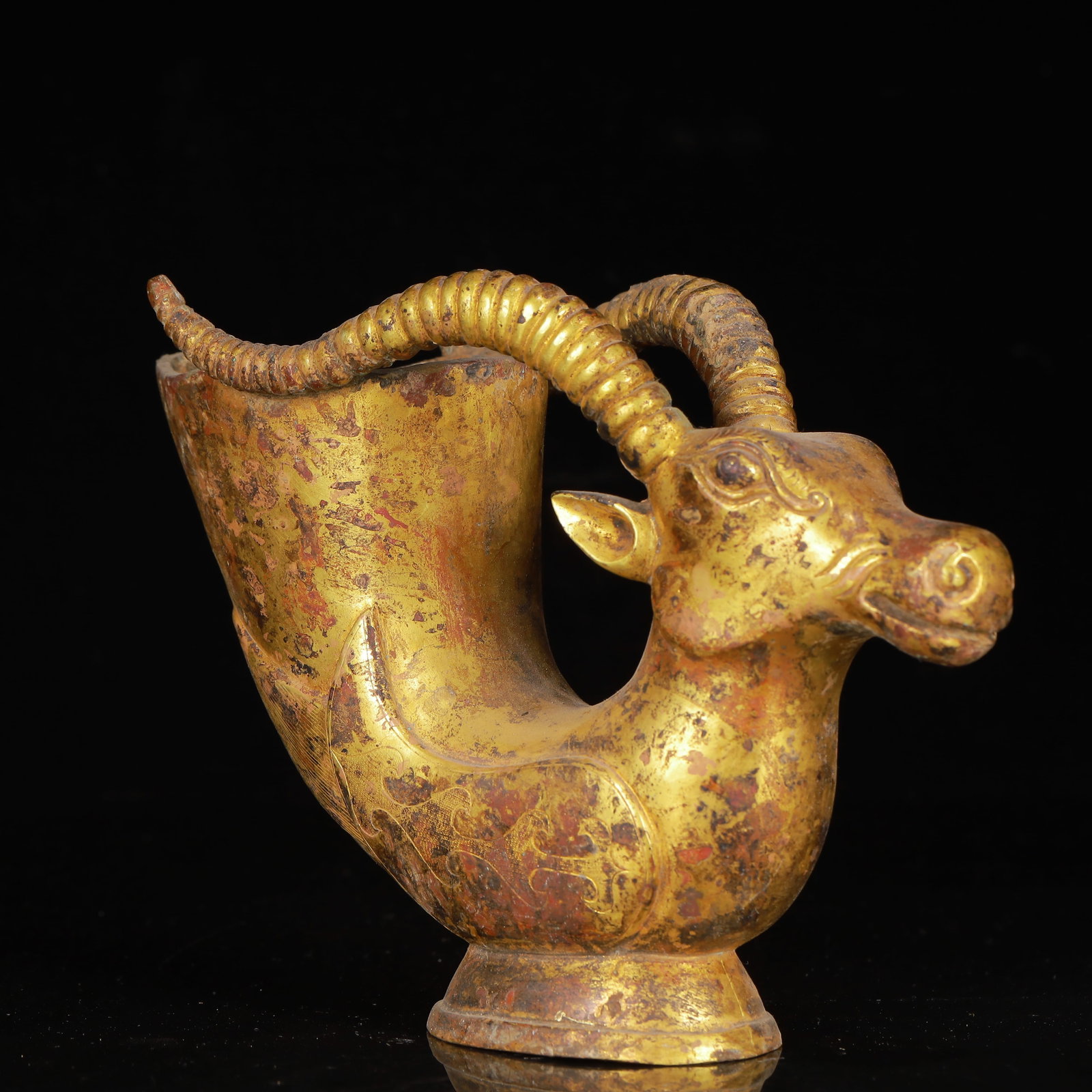 An Exquisite Gilt Bronze Sheep Cup - 5