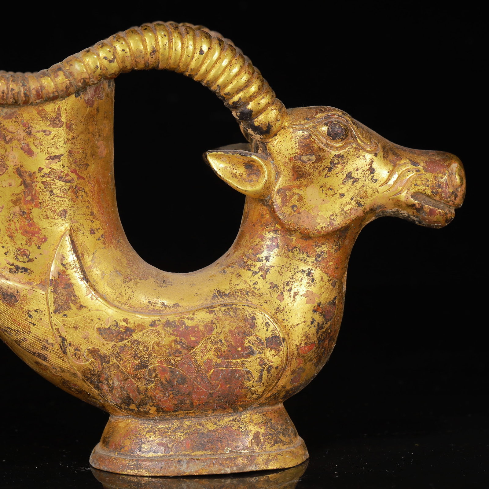An Exquisite Gilt Bronze Sheep Cup - 7