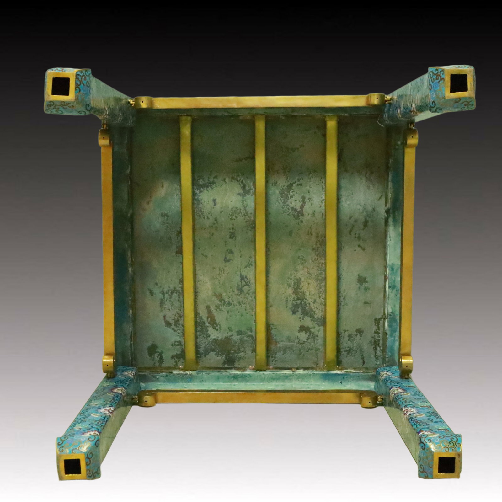 A Huge Cloisonne Lotus and Lion Pattern Table - 10