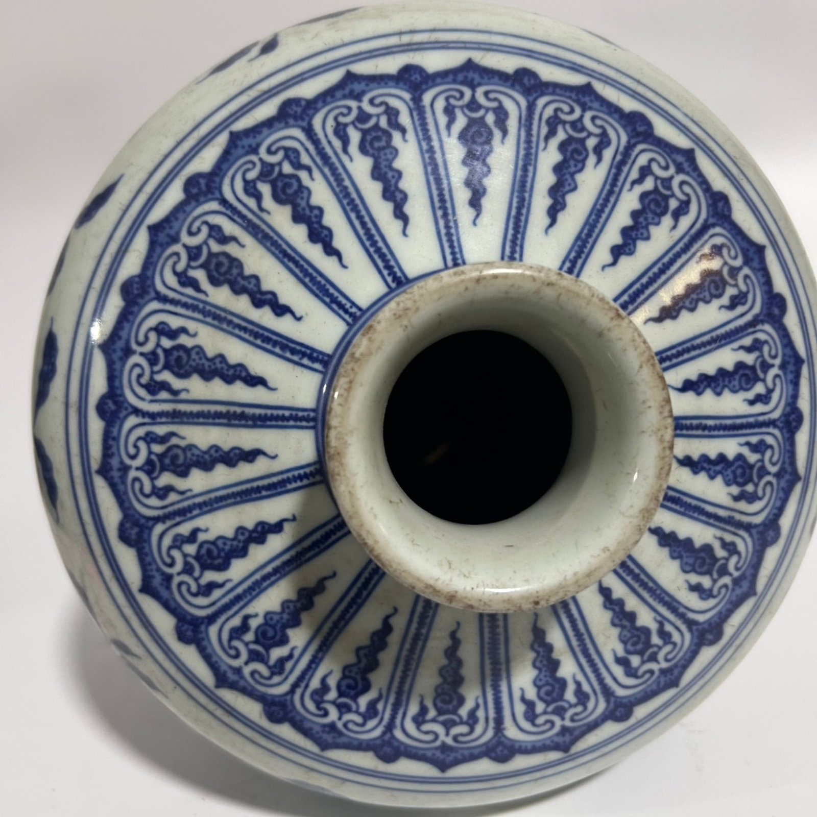 A Rare Blue and White Fruit Pattern Vase - 4