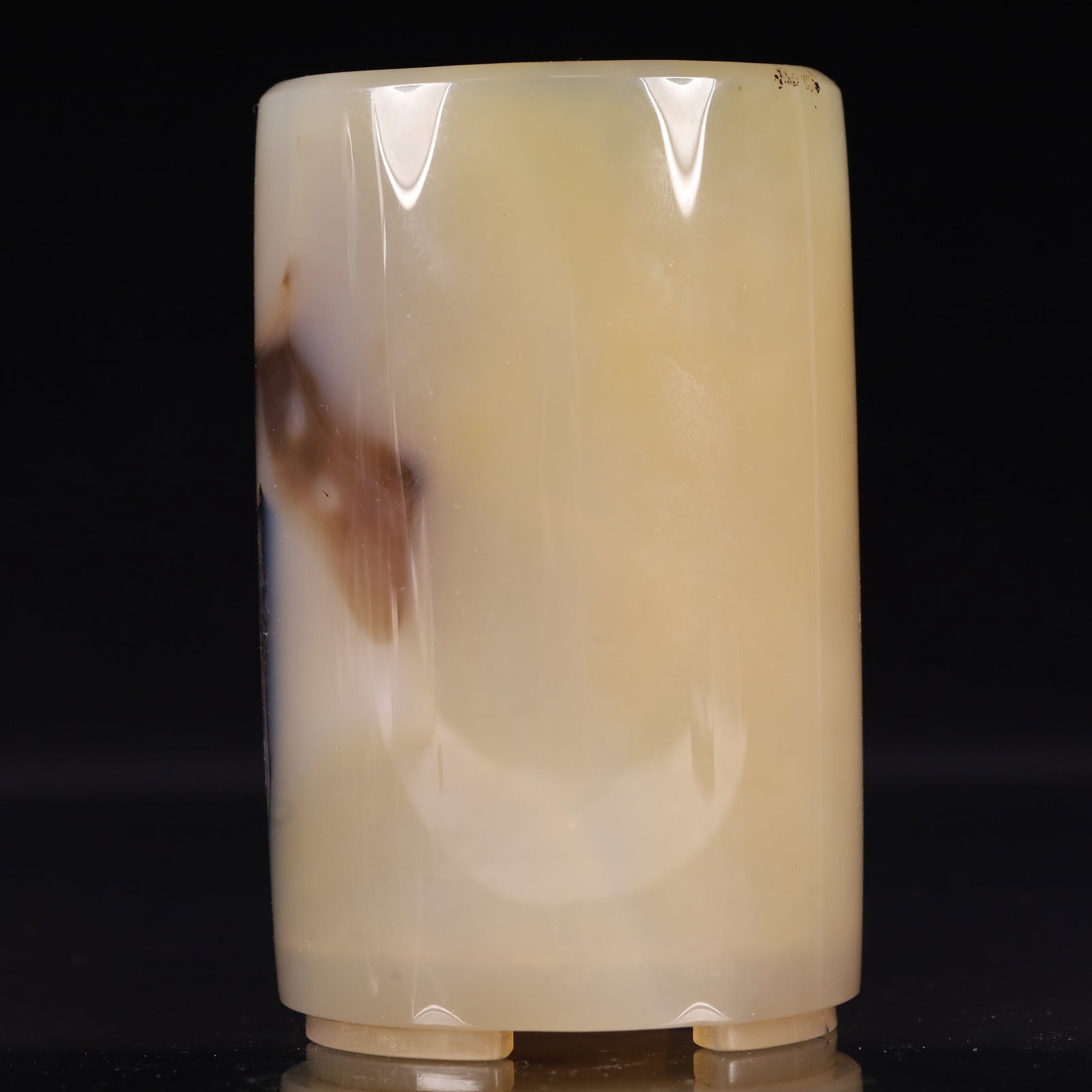 An Exquisite Agate Tripod Brush Pot - 3