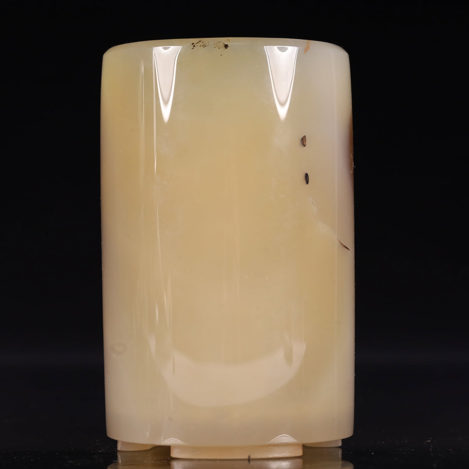 An Exquisite Agate Tripod Brush Pot - 4