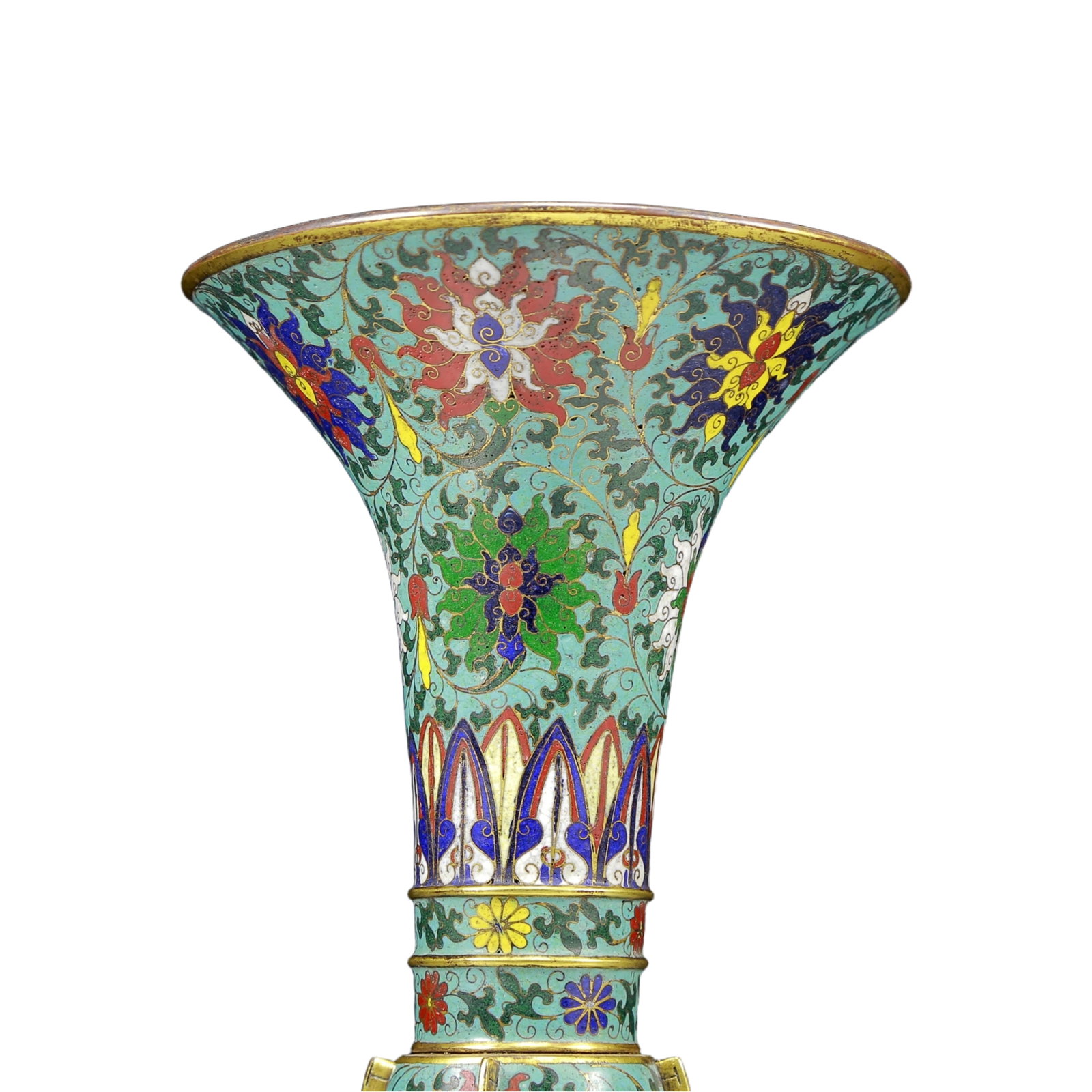 A Rare Cloisonne Lotus Pattern Vase - 2