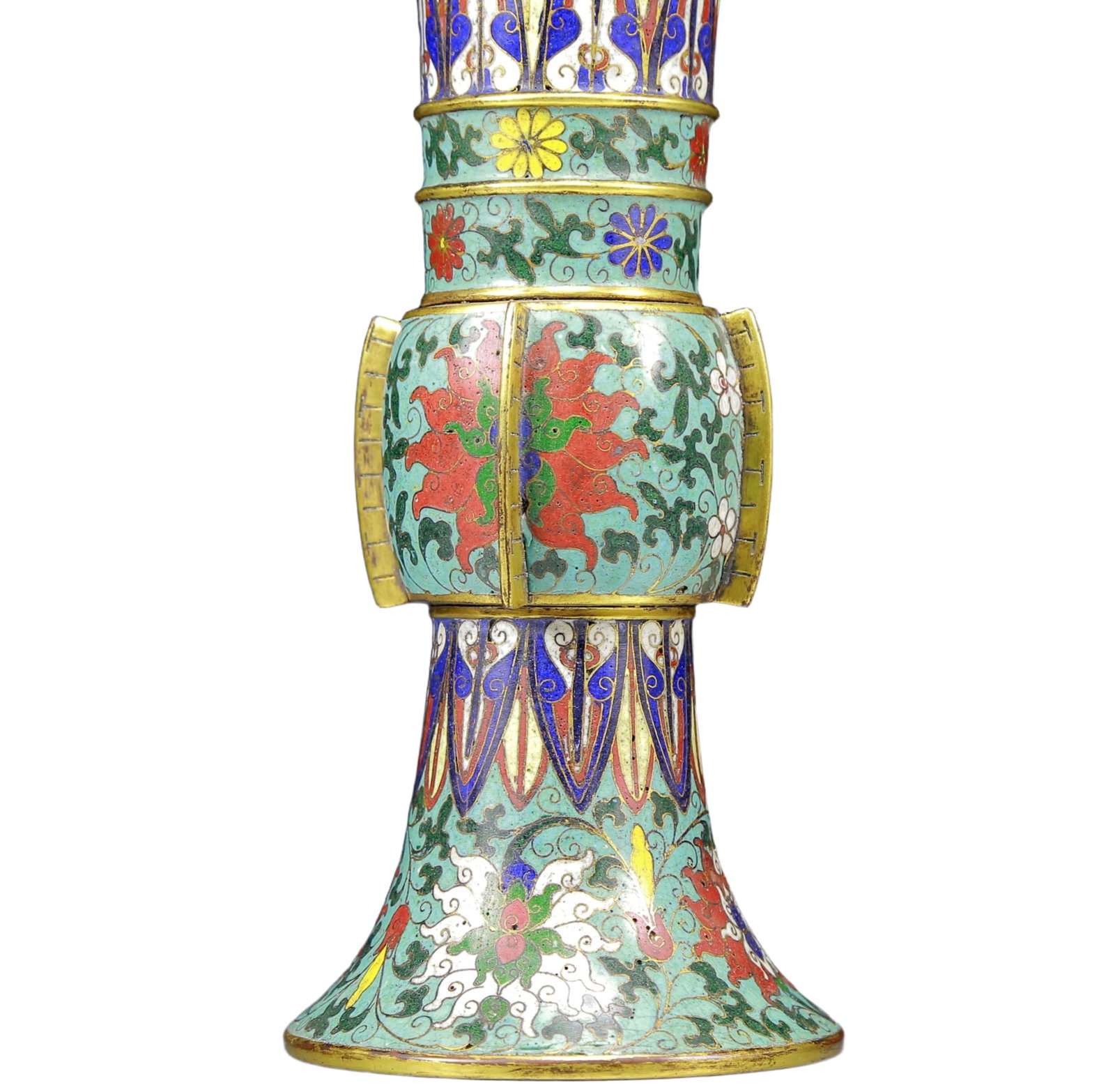 A Rare Cloisonne Lotus Pattern Vase - 3