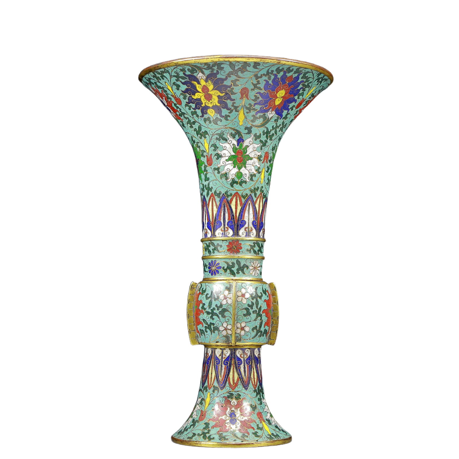 A Rare Cloisonne Lotus Pattern Vase - 4