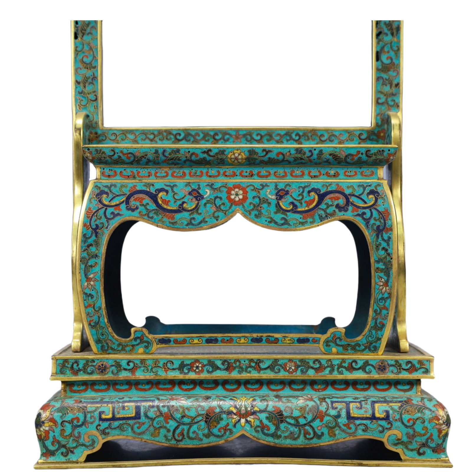 A Rare Cloisonne Lotus Pattern Ornament - 3