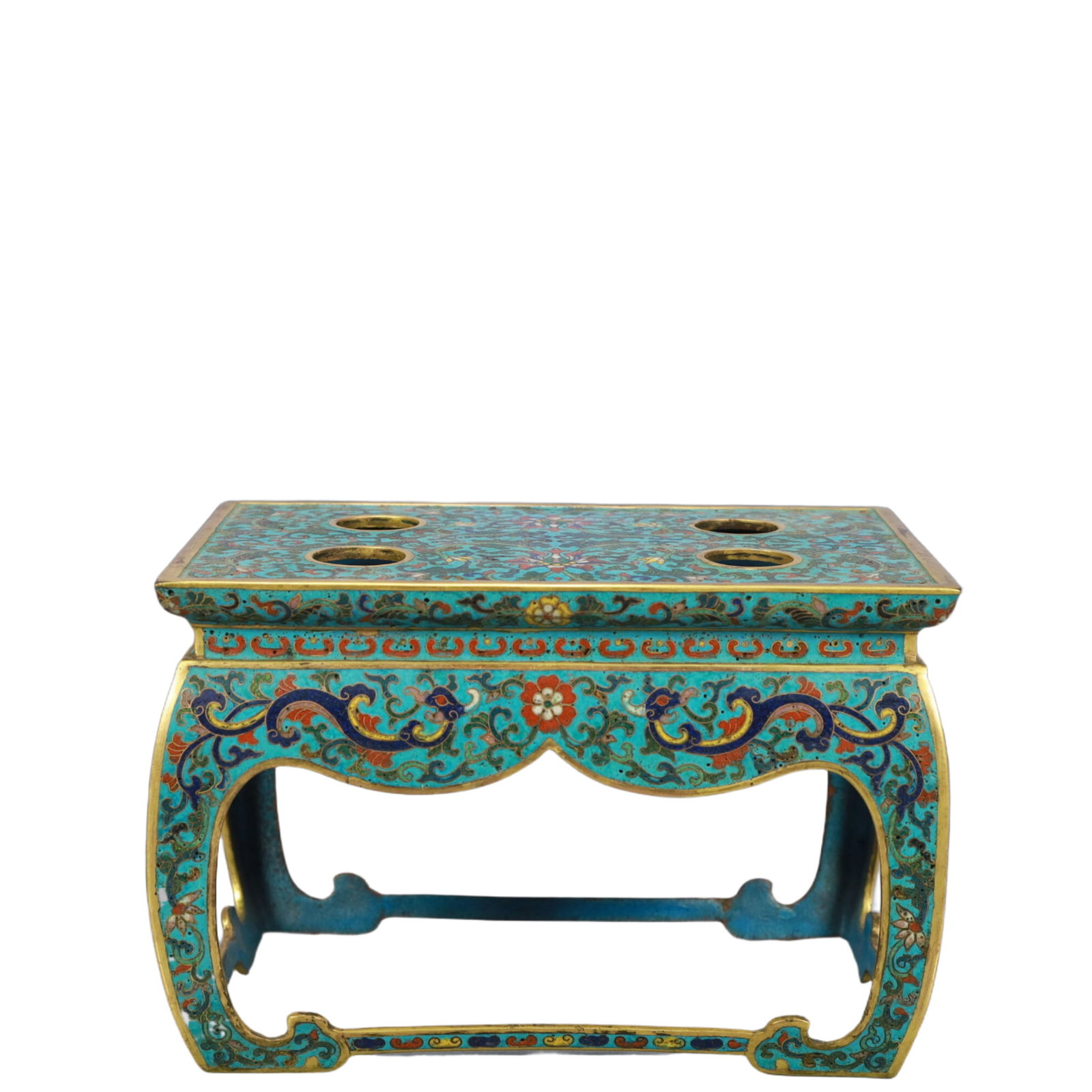 A Rare Cloisonne Lotus Pattern Ornament - 8
