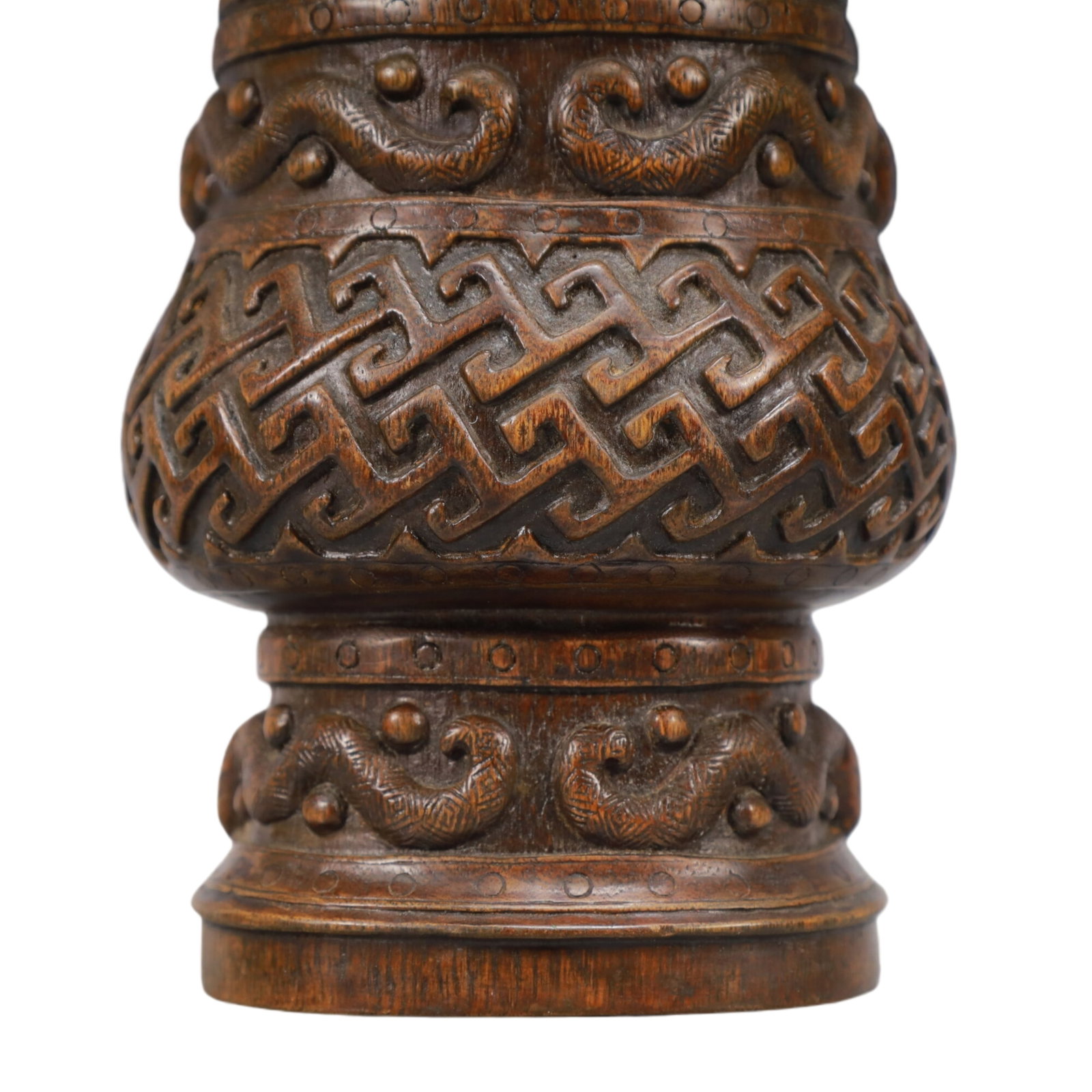 An Exquisite Eaglewood Dragon Pattern Vase - 3