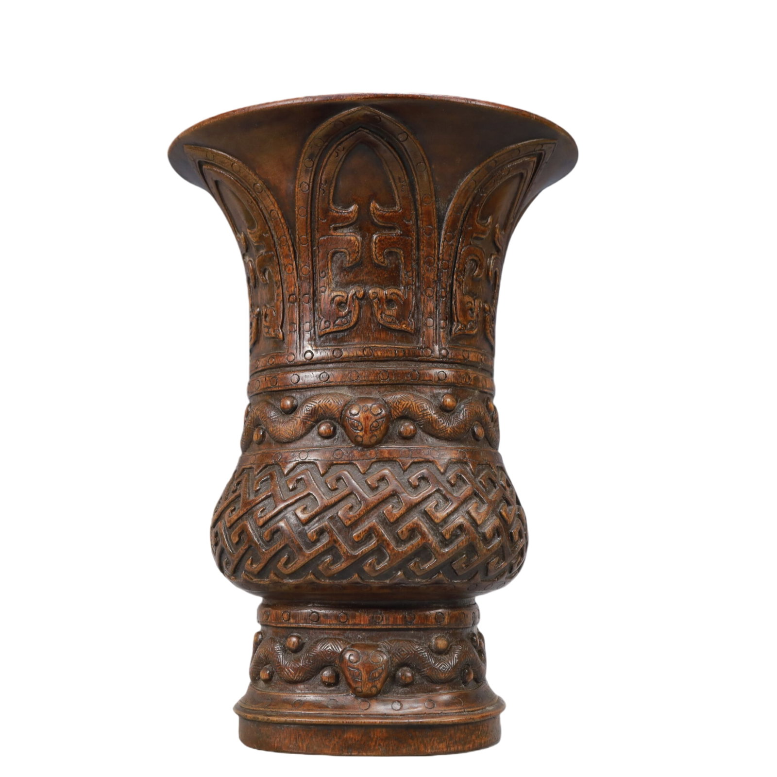 An Exquisite Eaglewood Dragon Pattern Vase - 4