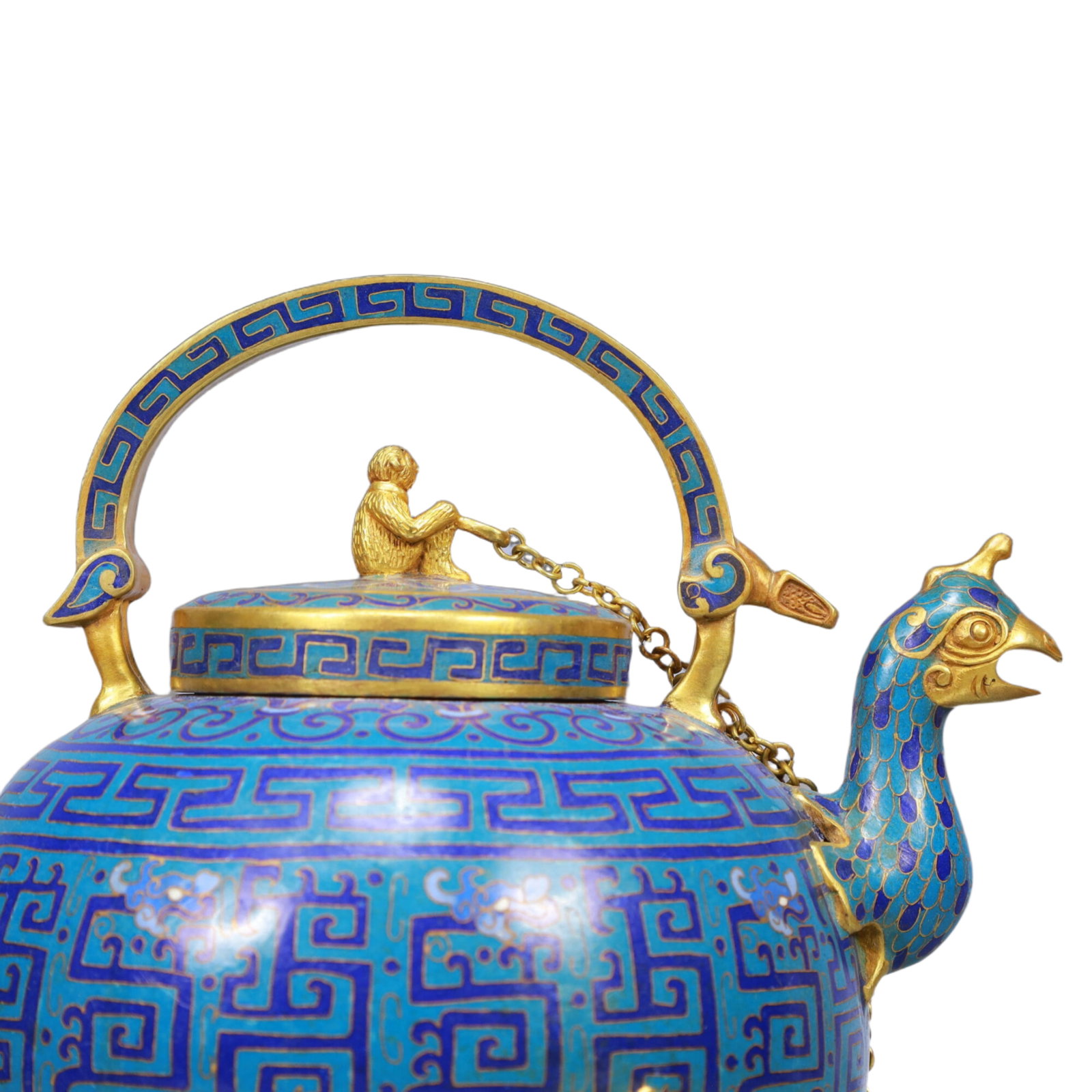 An Exquisite Cloisonne Phoenix Head Tripod Ewer - 2