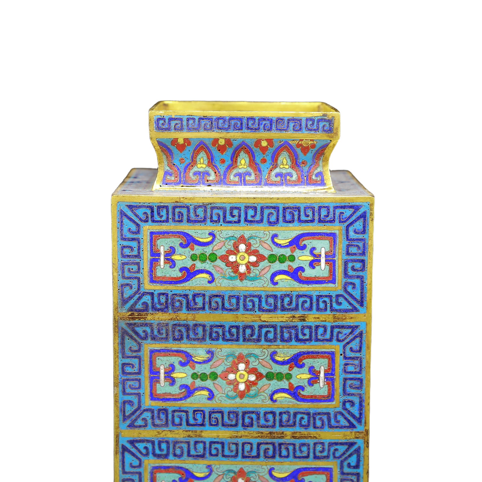 A Rare Cloisonne Flower Pattern Vase - 2