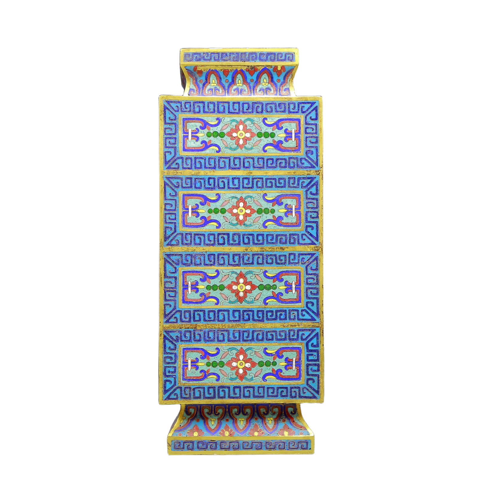 A Rare Cloisonne Flower Pattern Vase - 5