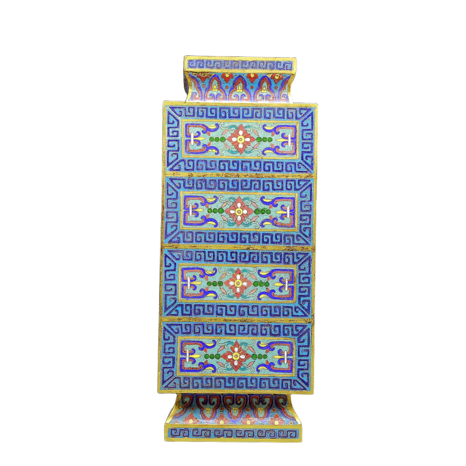 A Rare Cloisonne Flower Pattern Vase - 6