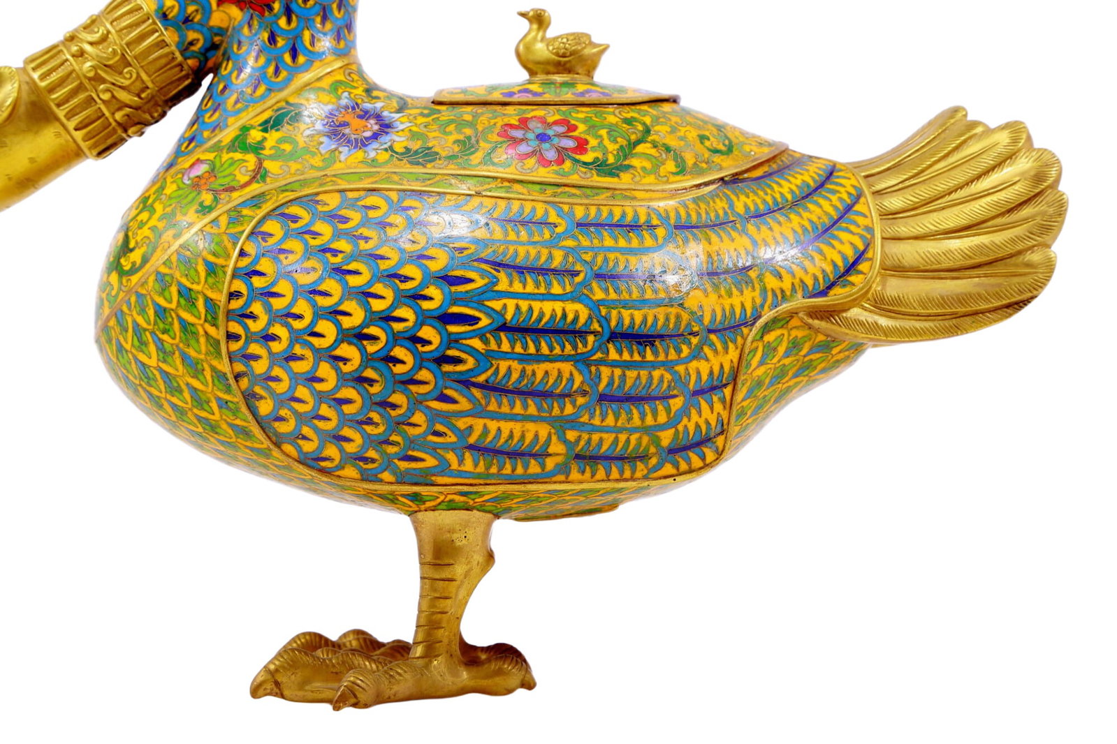 An Exquisite Cloisonne Duck-Form Box - 3