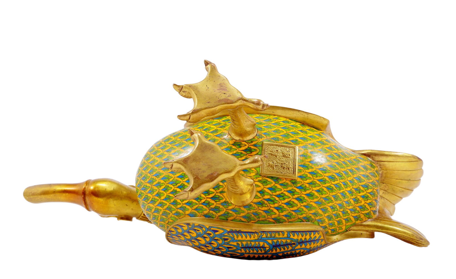 An Exquisite Cloisonne Duck-Form Box - 9
