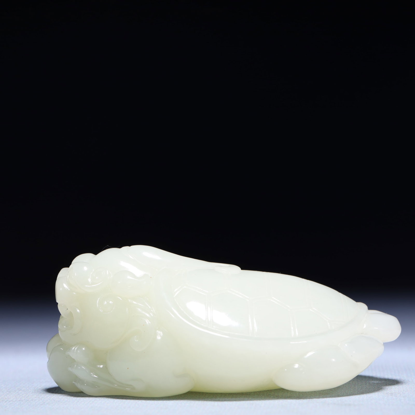 An Exquisite White Jade Dragon Turtle Ornament - 5