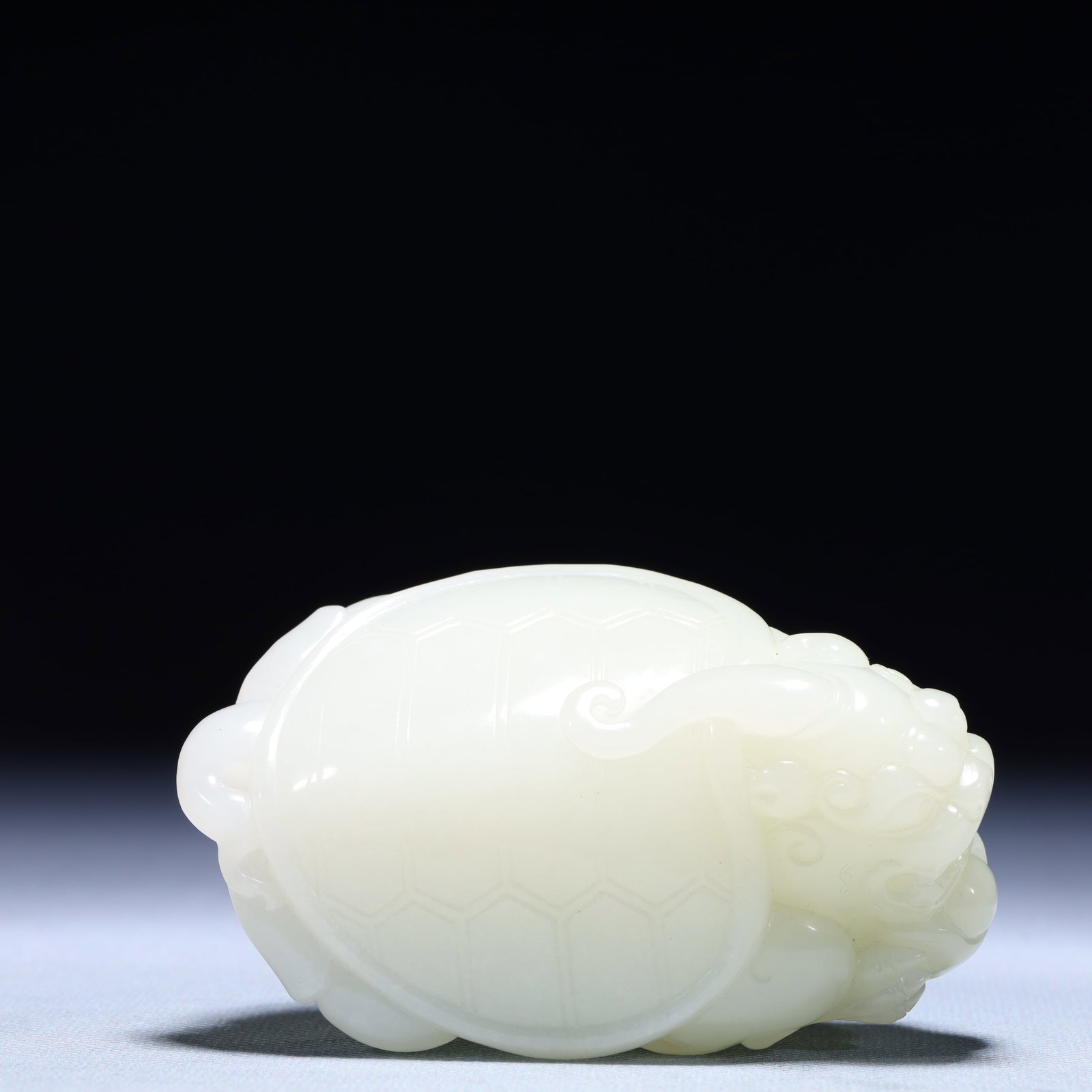 An Exquisite White Jade Dragon Turtle Ornament - 8