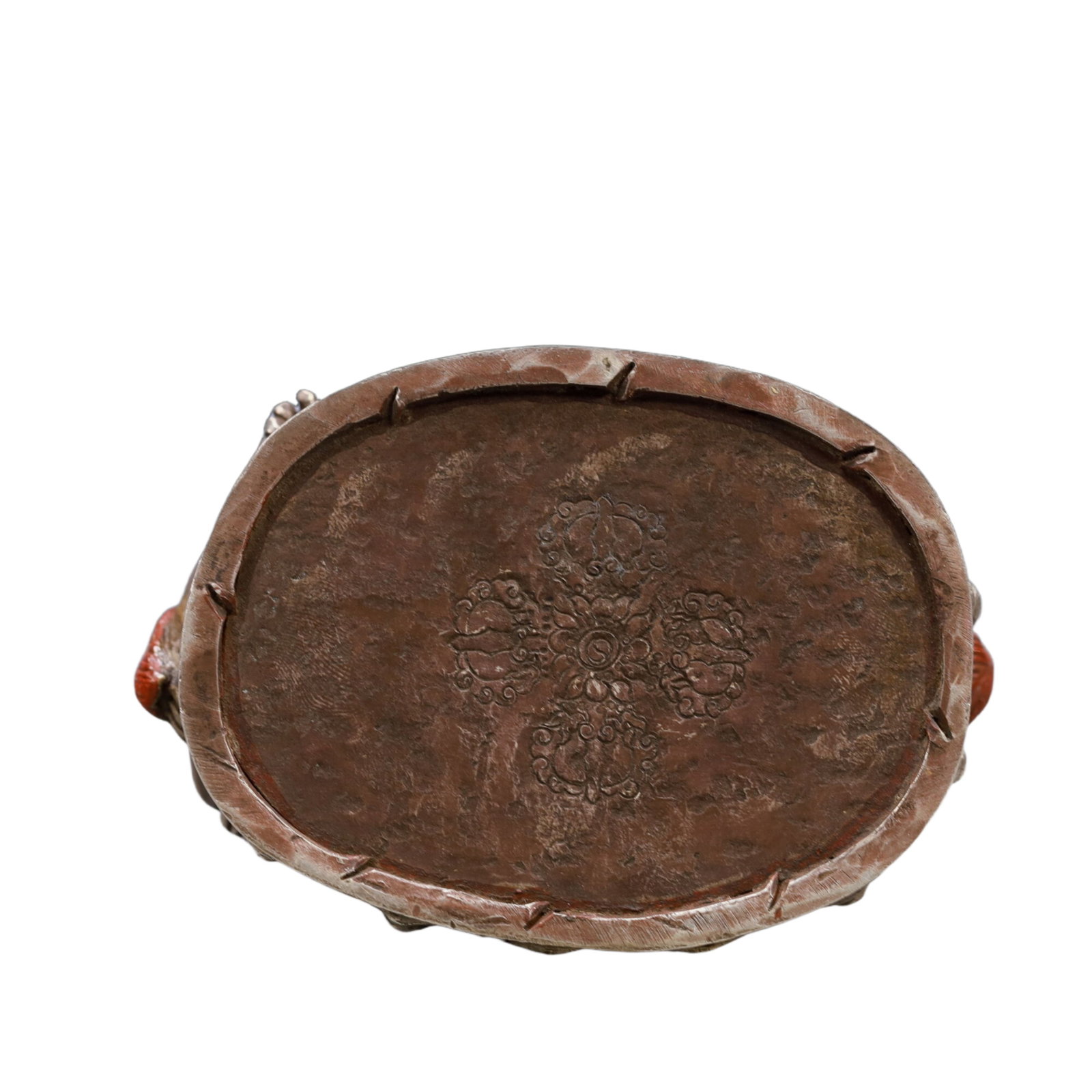 A Solemn Bronze Inlaid Gold and Silver Statue of Vajra: A Solemn Bronze Inlaid Gold and Silver Statue of Vajra,Qing Dynasty, China,Size:4.7inx3.1inx6.7inWeight:1600g 铜鎏金银金刚像,中国清代
