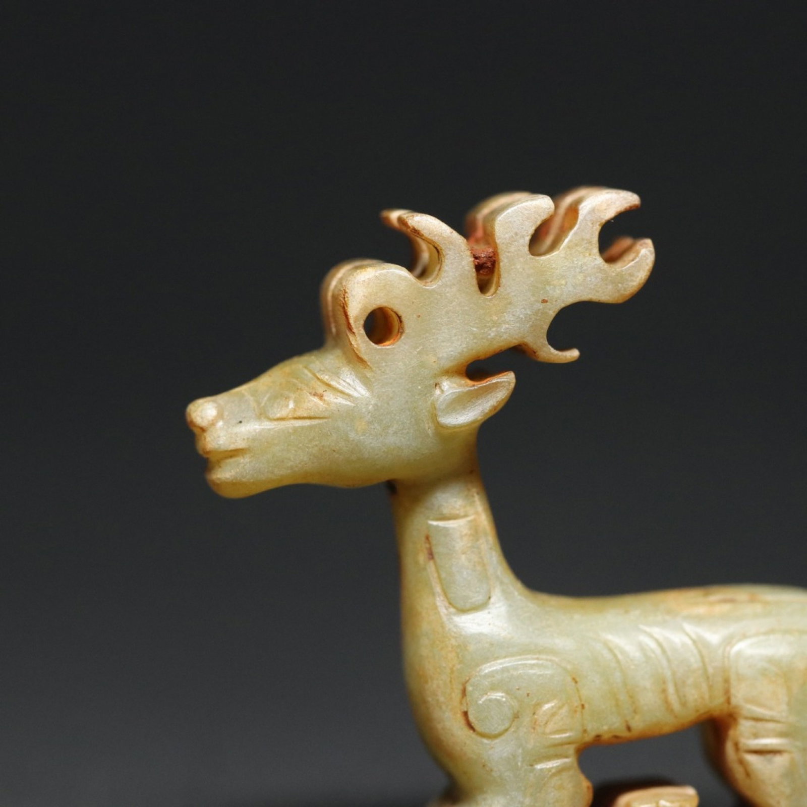 An Exquisite White Jade Deer Pendant - 6