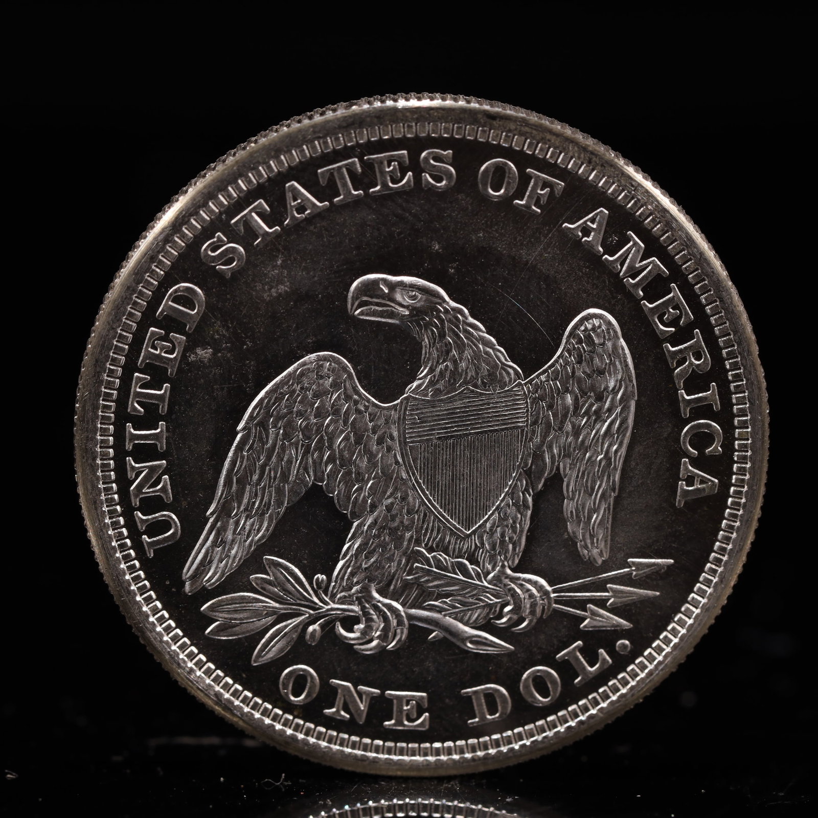 USA One Dollar 1866 Coin - 2