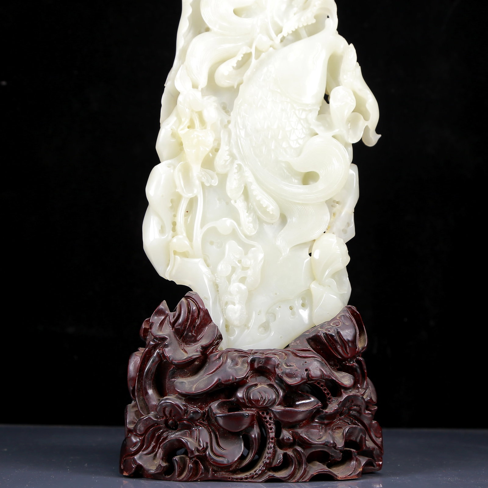 A Huge White Jade Fish Pattern Ornament - 3