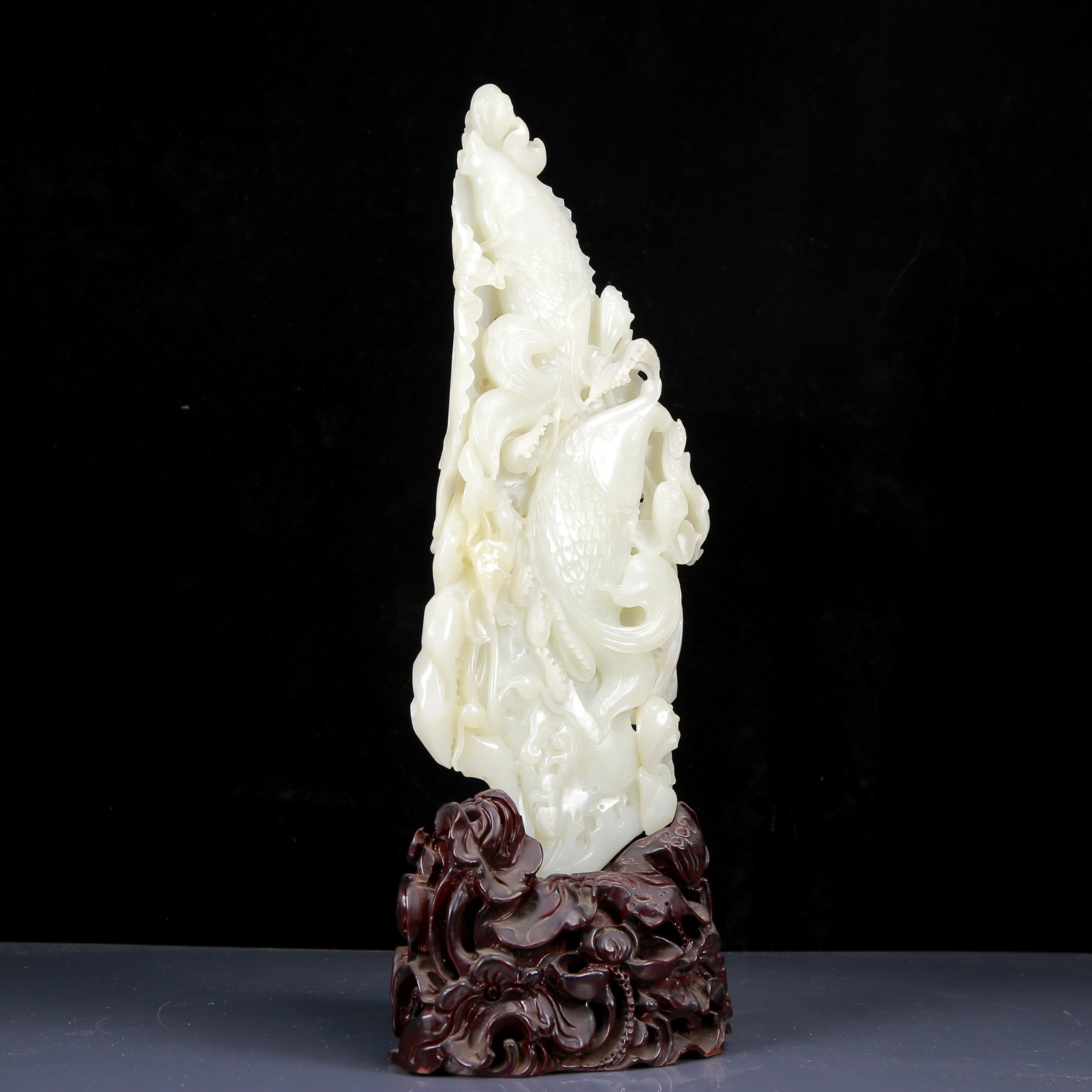 A Huge White Jade Fish Pattern Ornament - 6