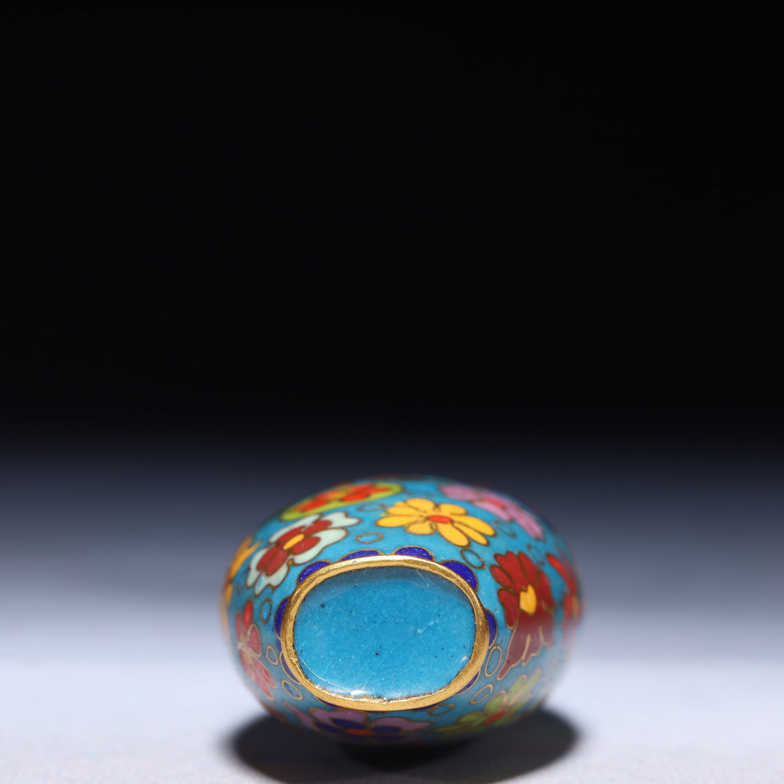 An Exquisite Cloisonne Flower Pattern Snuff Bottle - 8