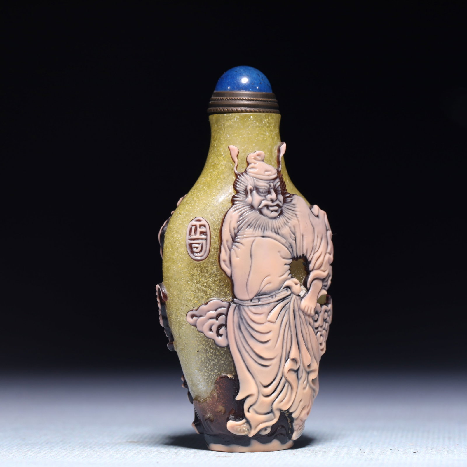 An Exquisite Glass Figure Pattern Snuff Bottle - 4