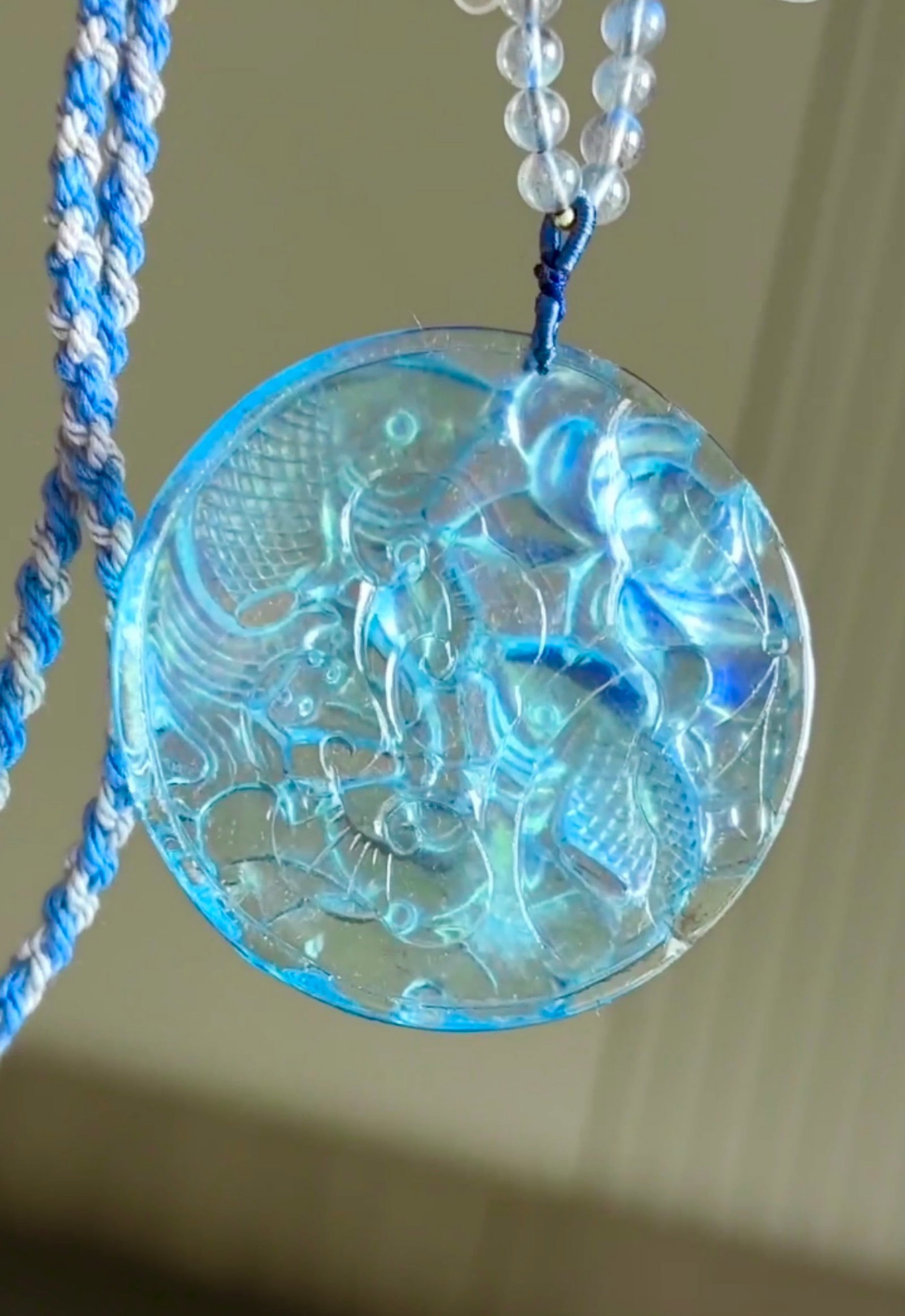 An Exquisite Aquamarine Fish Pattern Pendant - 6